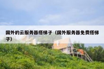 国外的云服务器搭梯子（国外服务器免费搭梯子）