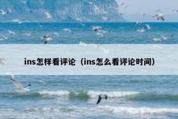 ins怎样看评论（ins怎么看评论时间）