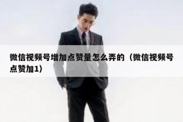 微信视频号增加点赞量怎么弄的（微信视频号点赞加1）