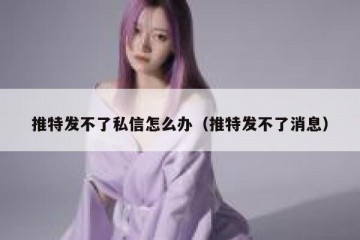 推特发不了私信怎么办（推特发不了消息）