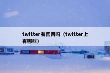twitter有官网吗（twitter上有哪些）