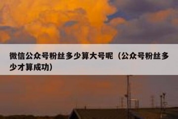 微信公众号粉丝多少算大号呢（公众号粉丝多少才算成功）