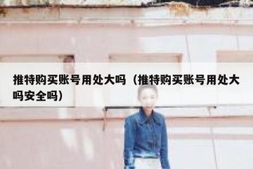 推特购买账号用处大吗（推特购买账号用处大吗安全吗）