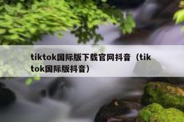 tiktok国际版下载官网抖音（tik tok国际版抖音）