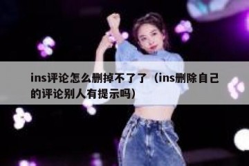 ins评论怎么删掉不了了（ins删除自己的评论别人有提示吗）
