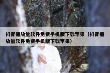抖音播放量软件免费手机版下载苹果（抖音播放量软件免费手机版下载苹果）