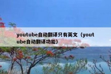 youtube自动翻译只有英文（youtube自动翻译功能）