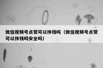 微信视频号点赞可以挣钱吗（微信视频号点赞可以挣钱吗安全吗）