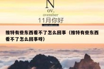 推特有些东西看不了怎么回事（推特有些东西看不了怎么回事呀）