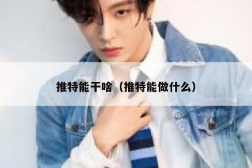 推特能干啥（推特能做什么）