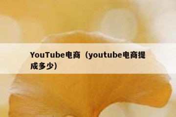 YouTube电商（youtube电商提成多少）