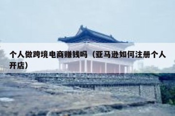个人做跨境电商赚钱吗（亚马逊如何注册个人开店）