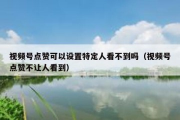 视频号点赞可以设置特定人看不到吗（视频号点赞不让人看到）