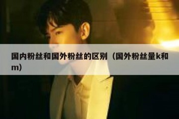 国内粉丝和国外粉丝的区别（国外粉丝量k和m）