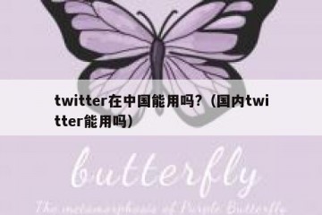 twitter在中国能用吗?（国内twitter能用吗）