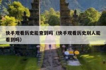 快手观看历史能查到吗（快手观看历史别人能看到吗）