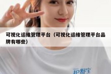可视化运维管理平台（可视化运维管理平台品牌有哪些）