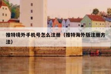 推特境外手机号怎么注册（推特海外版注册方法）