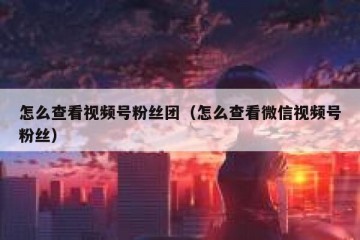 怎么查看视频号粉丝团（怎么查看微信视频号粉丝）