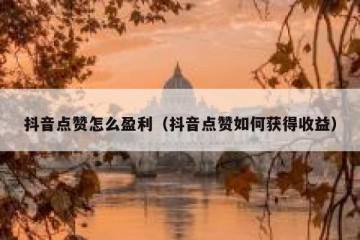 抖音点赞怎么盈利（抖音点赞如何获得收益）
