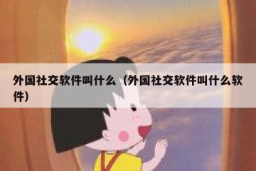 外国社交软件叫什么（外国社交软件叫什么软件）