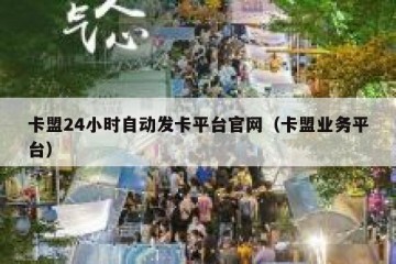 卡盟24小时自动发卡平台官网（卡盟业务平台）