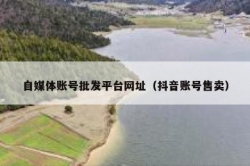 自媒体账号批发平台网址（抖音账号售卖）