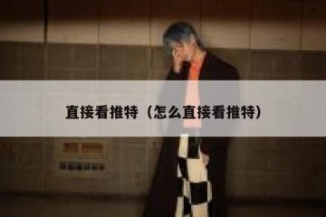 直接看推特（怎么直接看推特）