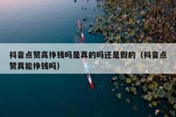 抖音点赞高挣钱吗是真的吗还是假的（抖音点赞真能挣钱吗）