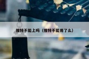 推特不能上吗（推特不能用了么）
