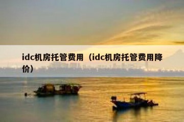 idc机房托管费用（idc机房托管费用降价）
