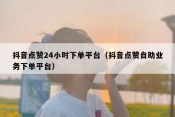 抖音点赞24小时下单平台（抖音点赞自助业务下单平台）