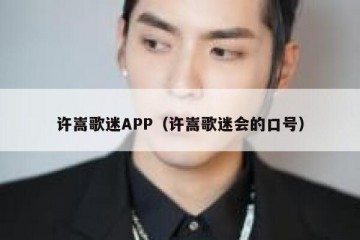 许嵩歌迷APP（许嵩歌迷会的口号）