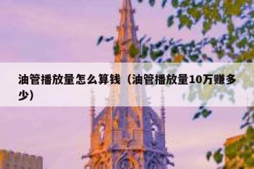 油管播放量怎么算钱（油管播放量10万赚多少）