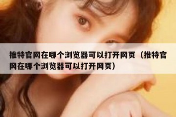 推特官网在哪个浏览器可以打开网页（推特官网在哪个浏览器可以打开网页）