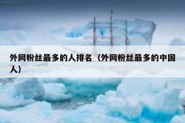 外网粉丝最多的人排名（外网粉丝最多的中国人）