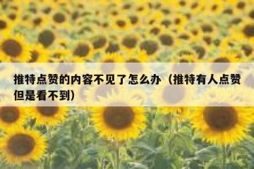 推特点赞的内容不见了怎么办（推特有人点赞但是看不到）