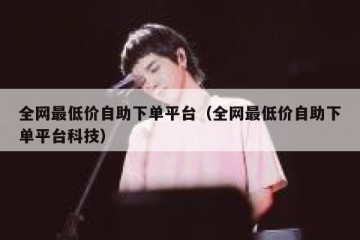 全网最低价自助下单平台（全网最低价自助下单平台科技）