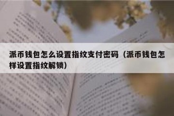 派币钱包怎么设置指纹支付密码（派币钱包怎样设置指纹解锁）