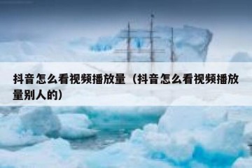 抖音怎么看视频播放量（抖音怎么看视频播放量别人的）