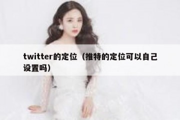twitter的定位（推特的定位可以自己设置吗）