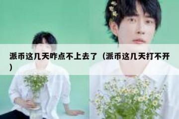 派币这几天咋点不上去了（派币这几天打不开）