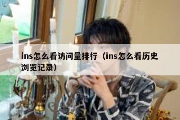 ins怎么看访问量排行（ins怎么看历史浏览记录）
