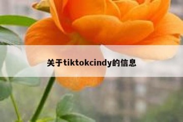 关于tiktokcindy的信息
