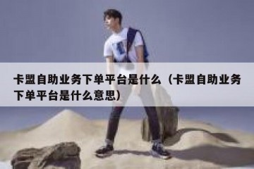 卡盟自助业务下单平台是什么（卡盟自助业务下单平台是什么意思）
