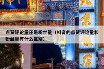 点赞评论量还是粉丝量（抖音的点赞评论量和粉丝量有什么区别）