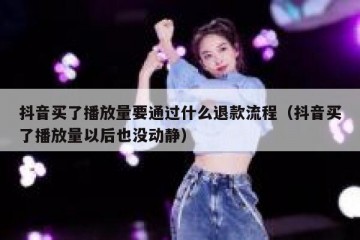 抖音买了播放量要通过什么退款流程（抖音买了播放量以后也没动静）
