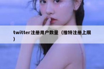 twitter注册用户数量（推特注册上限）