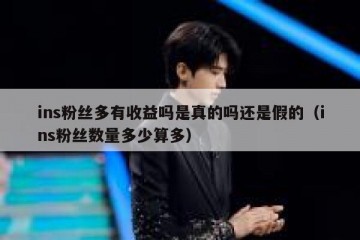 ins粉丝多有收益吗是真的吗还是假的（ins粉丝数量多少算多）