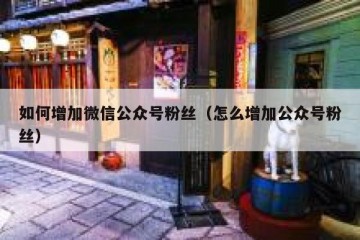 如何增加微信公众号粉丝（怎么增加公众号粉丝）